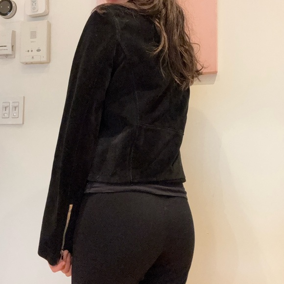 Reformation Black Suede Biker Jacket - Picture 7 of 7